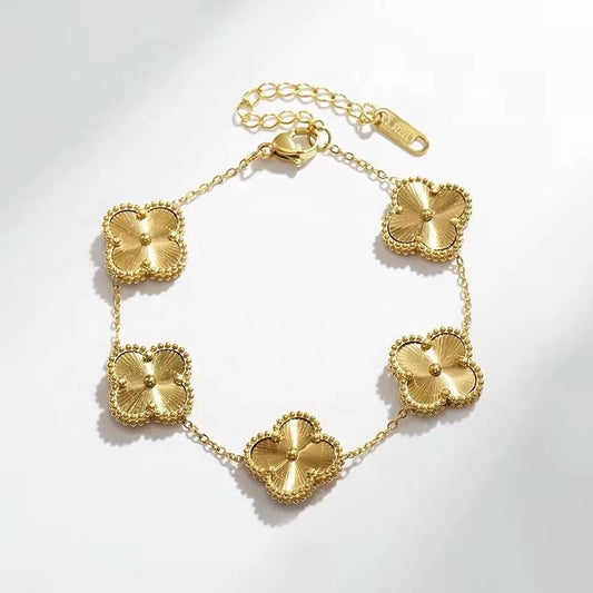 VanCleef® - Pulsera Bañada en Oro de 24K + Caja de Regalo